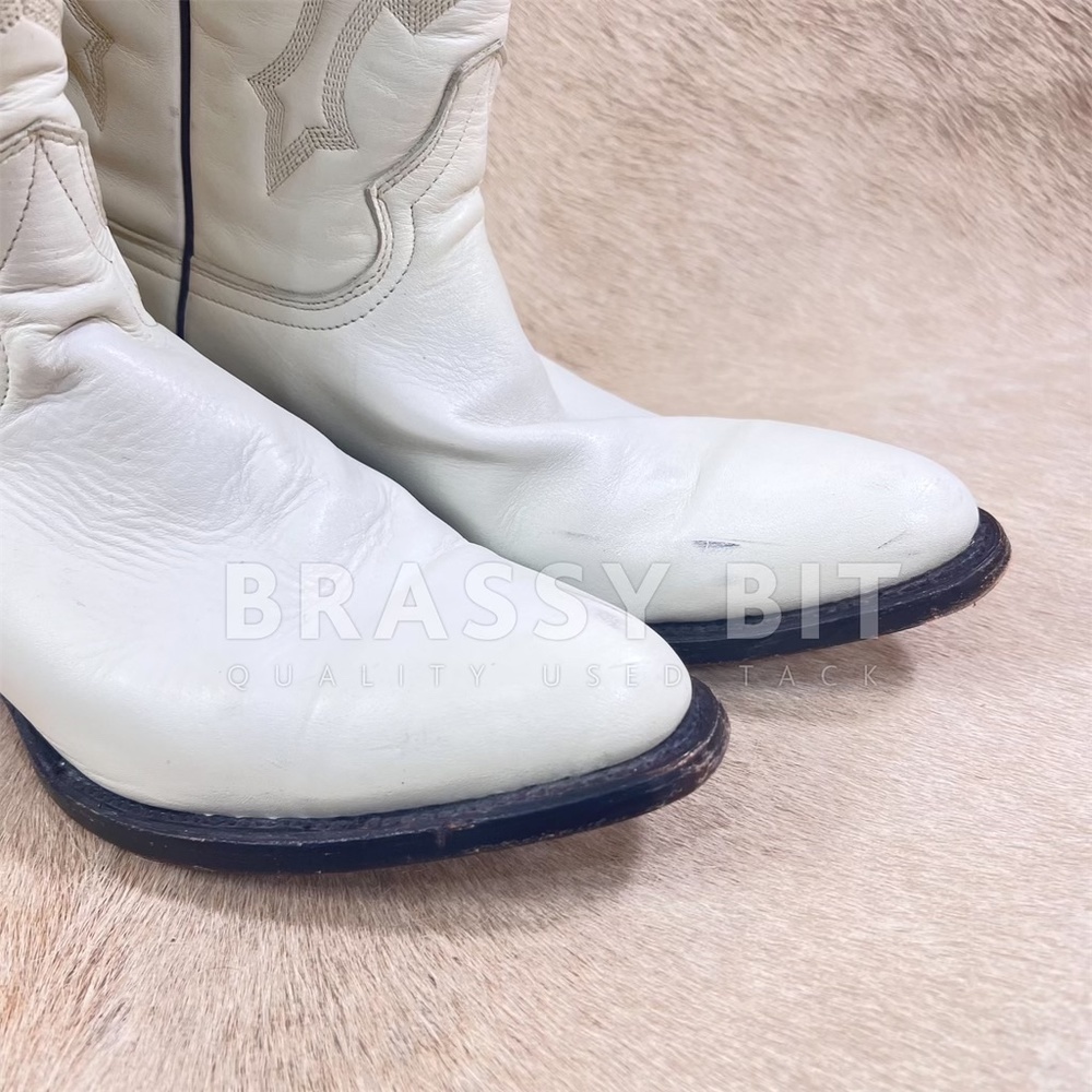 Vintage Rancho Loco White Cowboy Boots - Picture 4 of 7